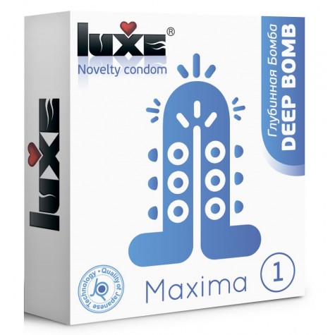 Презерватив Luxe Maxima WHITE "Глубинная Бомба" - 1 шт.