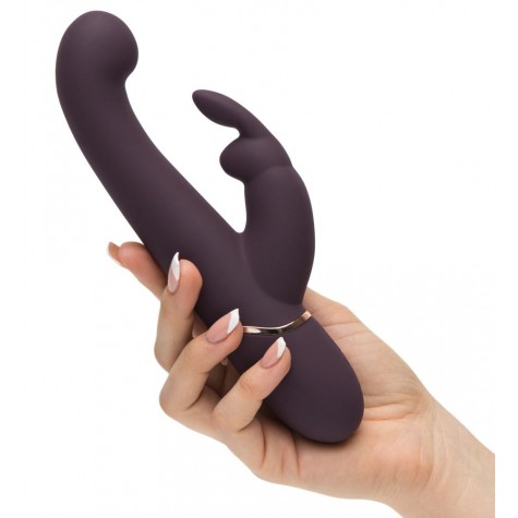 Фиолетовый вибратор Come to Bed Rechargeable Slimline G-Spot Rabbit Vibrator - 22,2 см.